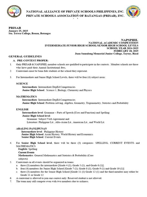 napsphil 2024 schedule|Calendar .